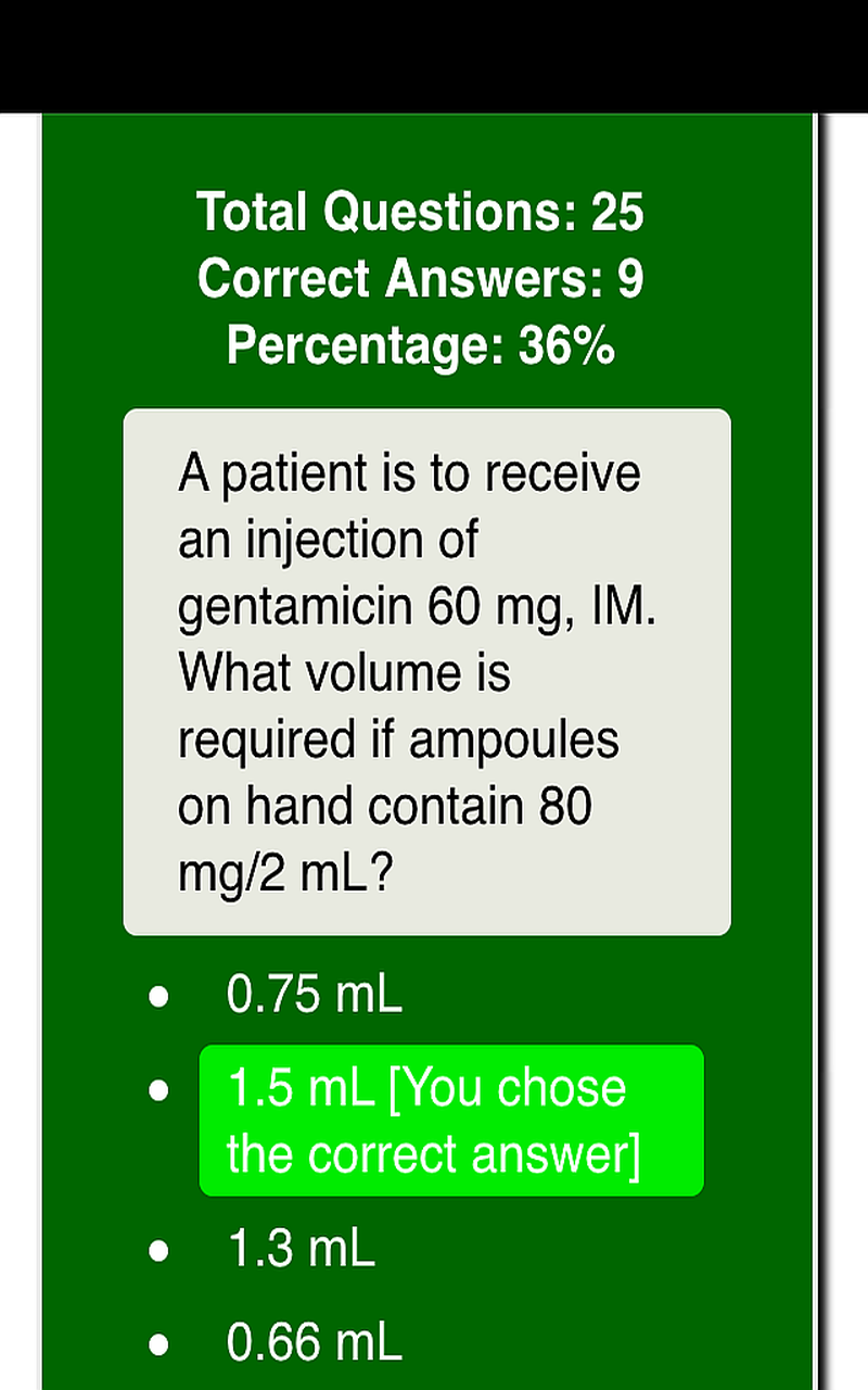 Dosage Calculations Quiz App on Amazon Appstore