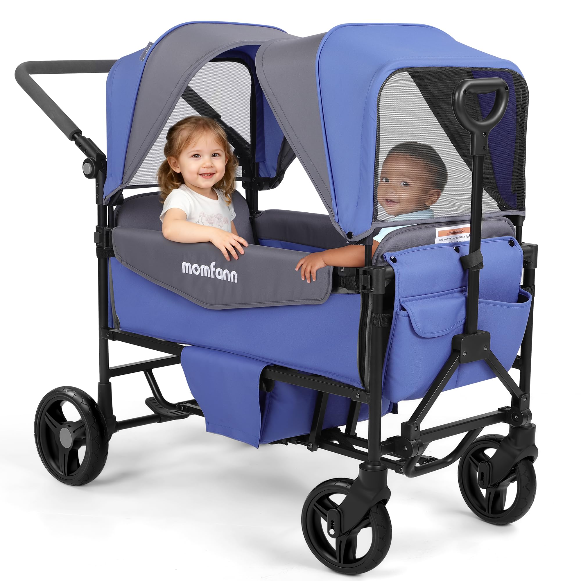 Stroller Wagon for 2 Kids,Foldable Wagon Stroller with Canopy