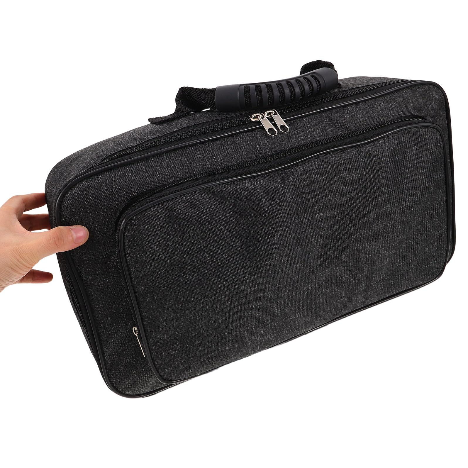 TOYANDONA Tragetasche für Effektpedalboard Pedaltasche aus Hartschale Gitarre Aufbewahrungskoffer mit Tragegurt zum Schutz vor Feuchtigkeit und Stößen