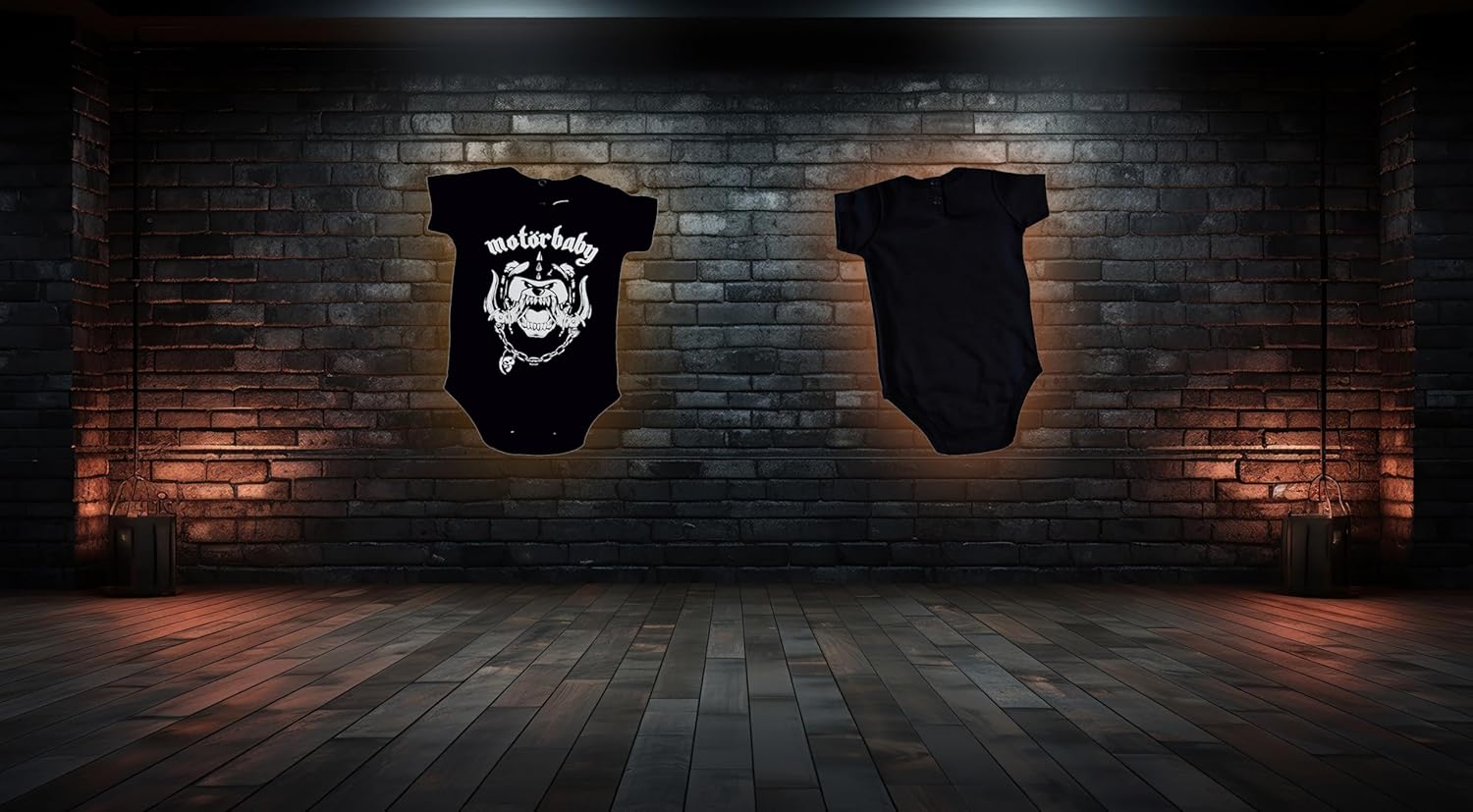 Metalhead in Training: Classic Band Emblem Baby Bodysuit