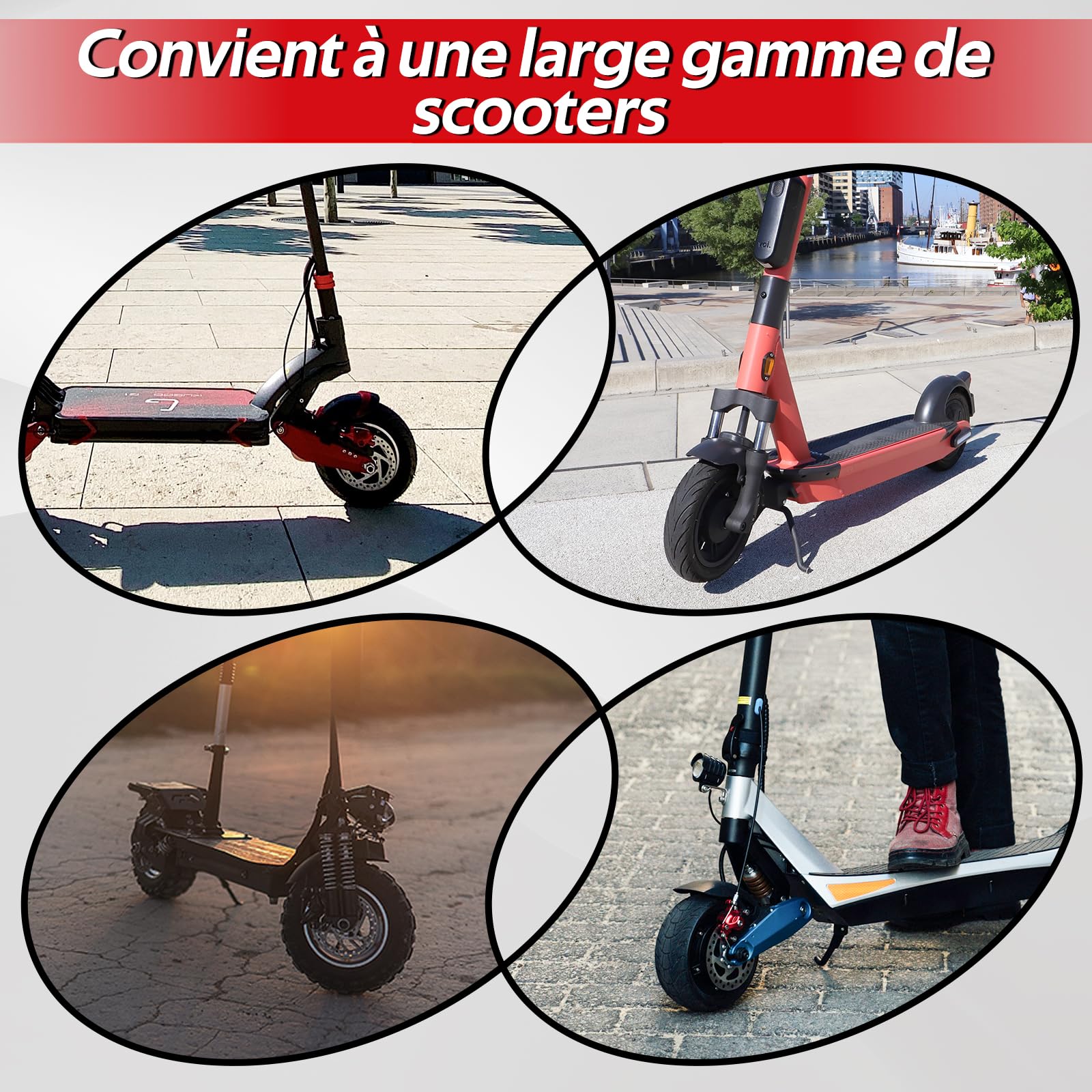 1PZ F1T-X03 10" Pneumatico pieno 10x3 ruota solida 10 pollici 80/65-6 per monopattino elettrico - Compatibile per scooter KUGOO M4, Dualtron Victor, Zero 10x, Kaabo Mantis 10 (Pro), per pneumatici