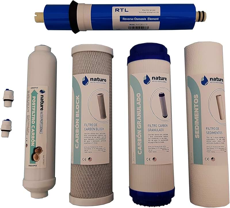 Set 4 Filtri Osmost Inversa Tipo CS | Polipropilene E Carboni Attivi | Per Depuratori Acqua - Foto 6