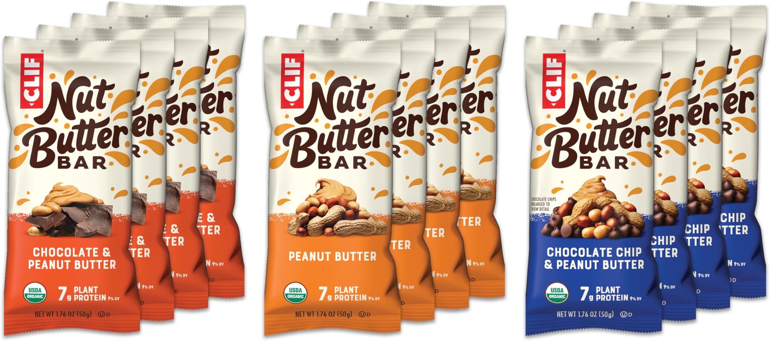 CLIF Nut Butter Bar Variety Pack 12 Count + CLIF Thins