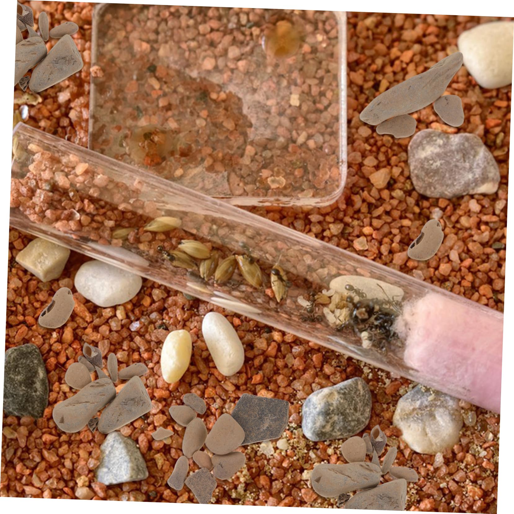 SUPVOX Elegant Fish Tank Bottom Sand Flowerpot Stones Decorative Aquarium Gravel for Natural Look