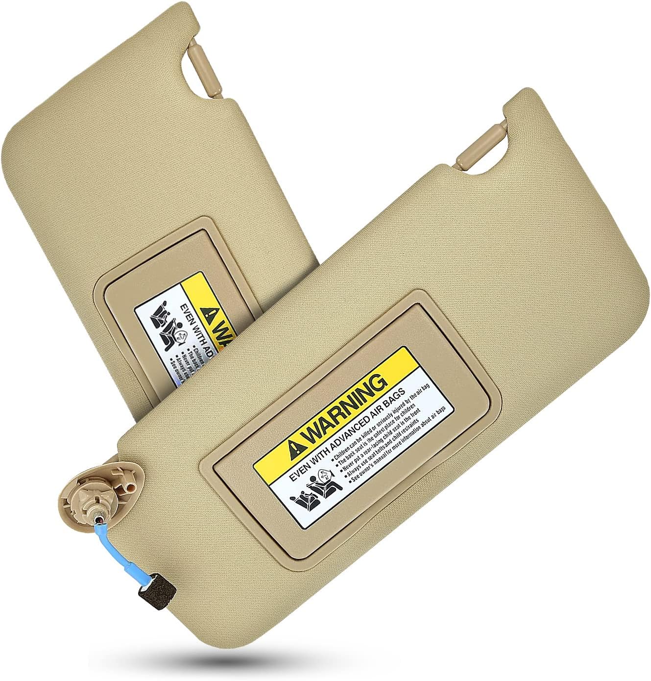 Left Driver & Right Passenger Side Sun Visor for Honda Accord 2008 2009 2010 2011 2012 2013 2014 2015 2016 2017, Replacement Assembly 83280-TA5-A71ZA 83280-TA5-A51ZA (Beige)