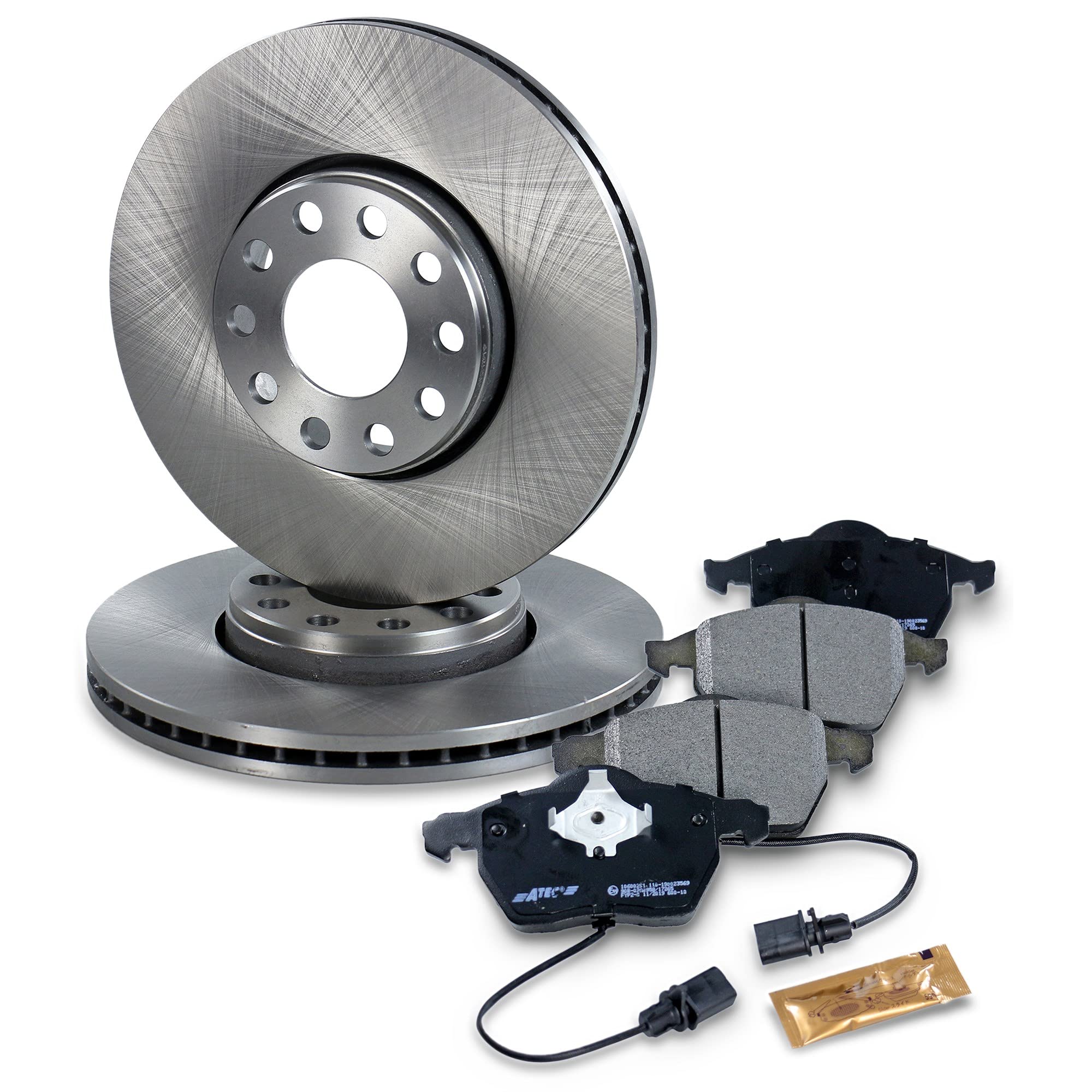 ATEC Germany Bremsenset Vorderachse inkl. Bremsscheiben Ø 288 mm Belüftet + Bremsbeläge Vorne Kompatibel mit SKODA SUPERB 1 (3U4), VW PASSAT B5 (3B2) (3B5), PASSAT B5.5 (3B3) (3B6)