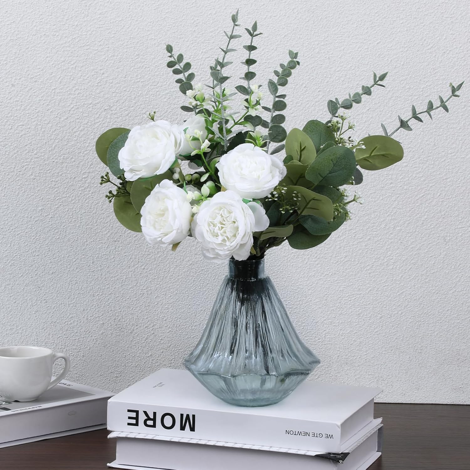 120 PCS 6 Kinds Mixed Eucalyptus Leaves Stems, Bulk Fake Silver Dollar Eucalyptus Leaves Stems, Artificial Plants Greenery for Wedding Vase Decor, DIY Bouquets and Floral Arrangement - Image 4