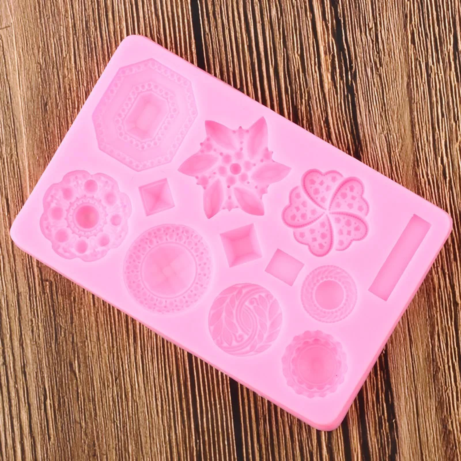 Moules en silicone pour résine, 13,8 x 8,9 cm, moules en silicone 3D en forme de fleur, bijoux, résine, argile, outils de décoration de gâteaux, bonbons, chocolats