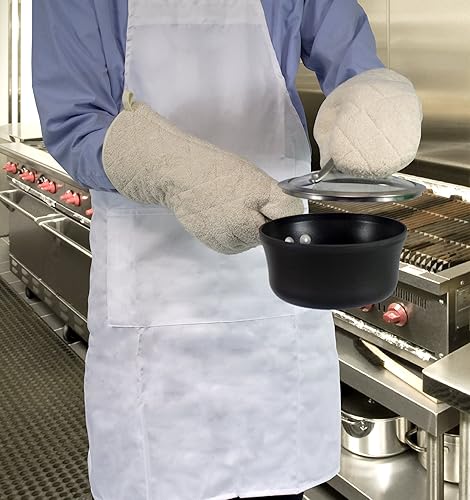 Miniatura 6 de Nouvelle Legende Guantes de horno acolchados de algodón de larga duración, protección contra el calor, 17 pulgadas, juego de 2