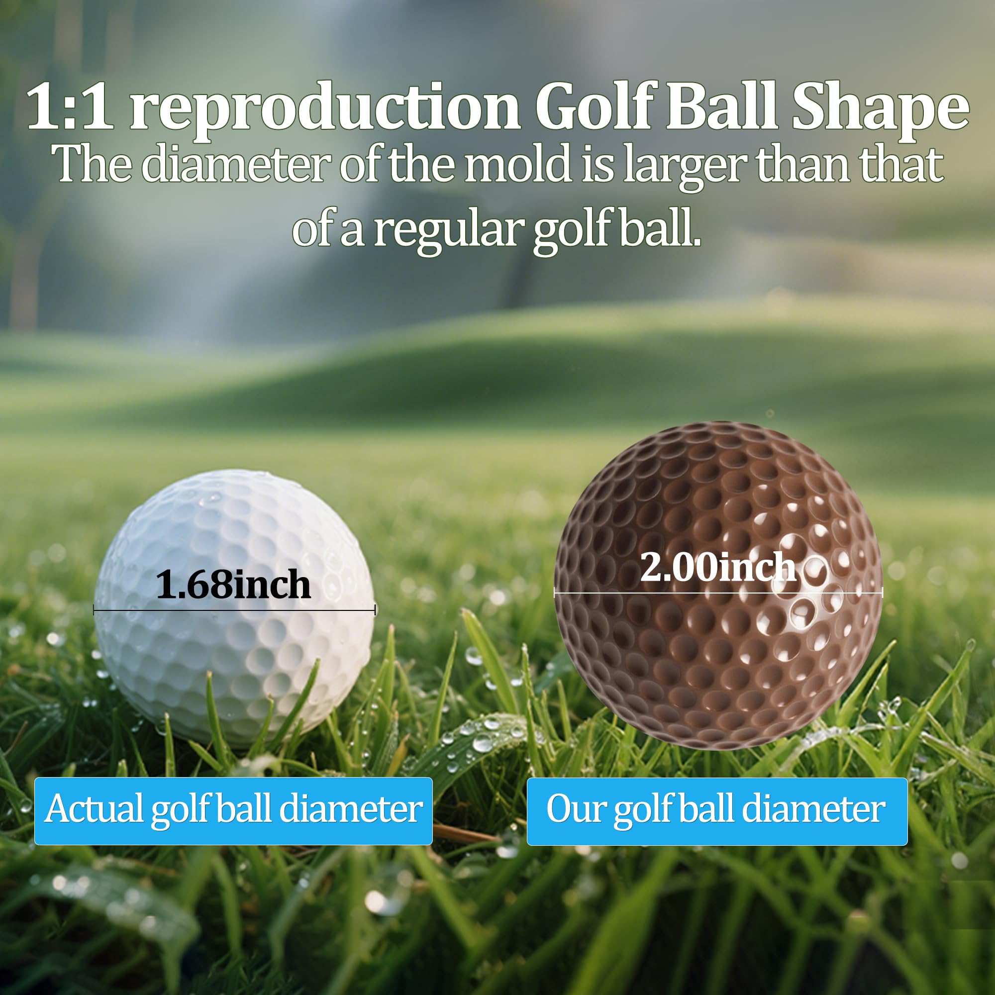 Sidosir Moldes de silicona para pelotas de golf con tapa para decoración de pasteles, bola de golf 3D de 9 cavidades para hielo, dulces, bomba de chocolate caliente