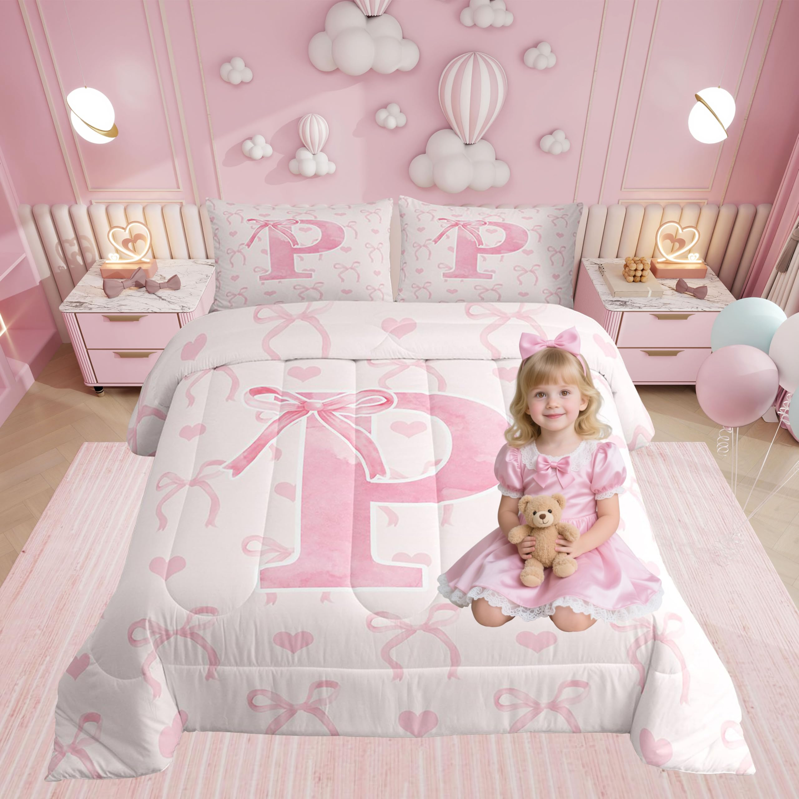 Personalized Initial Comforter Set - Twin Size -20