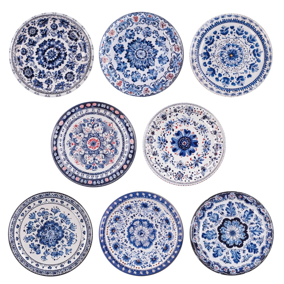KADAX Set di 50 vasetti per marmellata in Vetro 235ml Ø82 Blu/Bianco – Tappo a Vite ermetico, per marmellate, Miele, confetture e bomboniere
