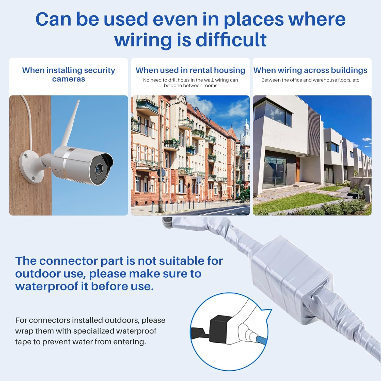 Flat Ethernet Extension Cable for Window＆Door (1.47ft/0.45m), No-Drill Female to Female Ethernet Extender for Narrow Gaps (Support POE), Ultra Thin Extended Connector for CAT7A, CAT6A