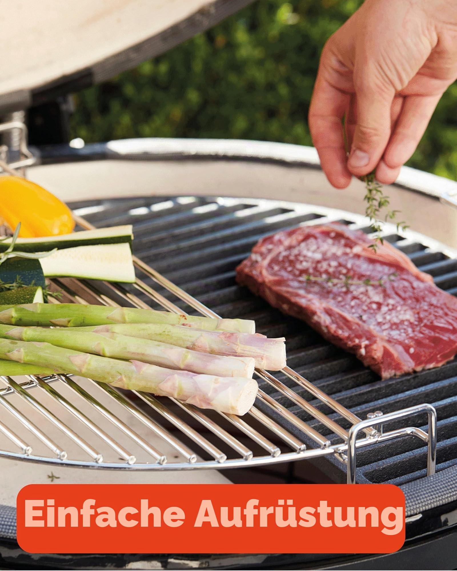 Barbecook Kamado-Grill Kamal 2.0, Grillen, Räuchern, Dämpfen und Braten, Groß, schwarz, 128x78x115,5 cm