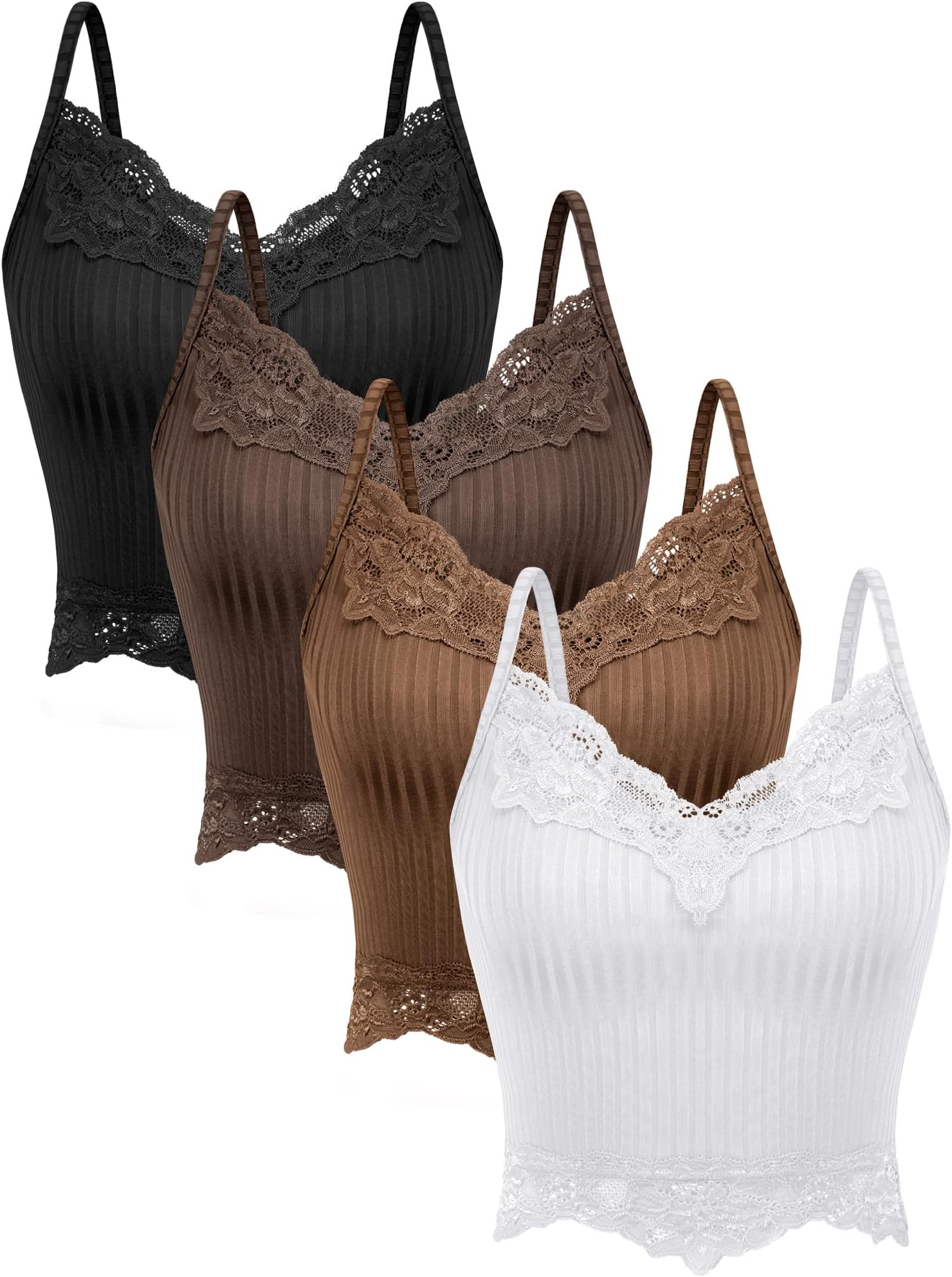 Lace Y2k Tank Tops Fairy Grunge Clothes Crop Tops Lace Patchwork Cami Ribbed Knitted Tank for Women