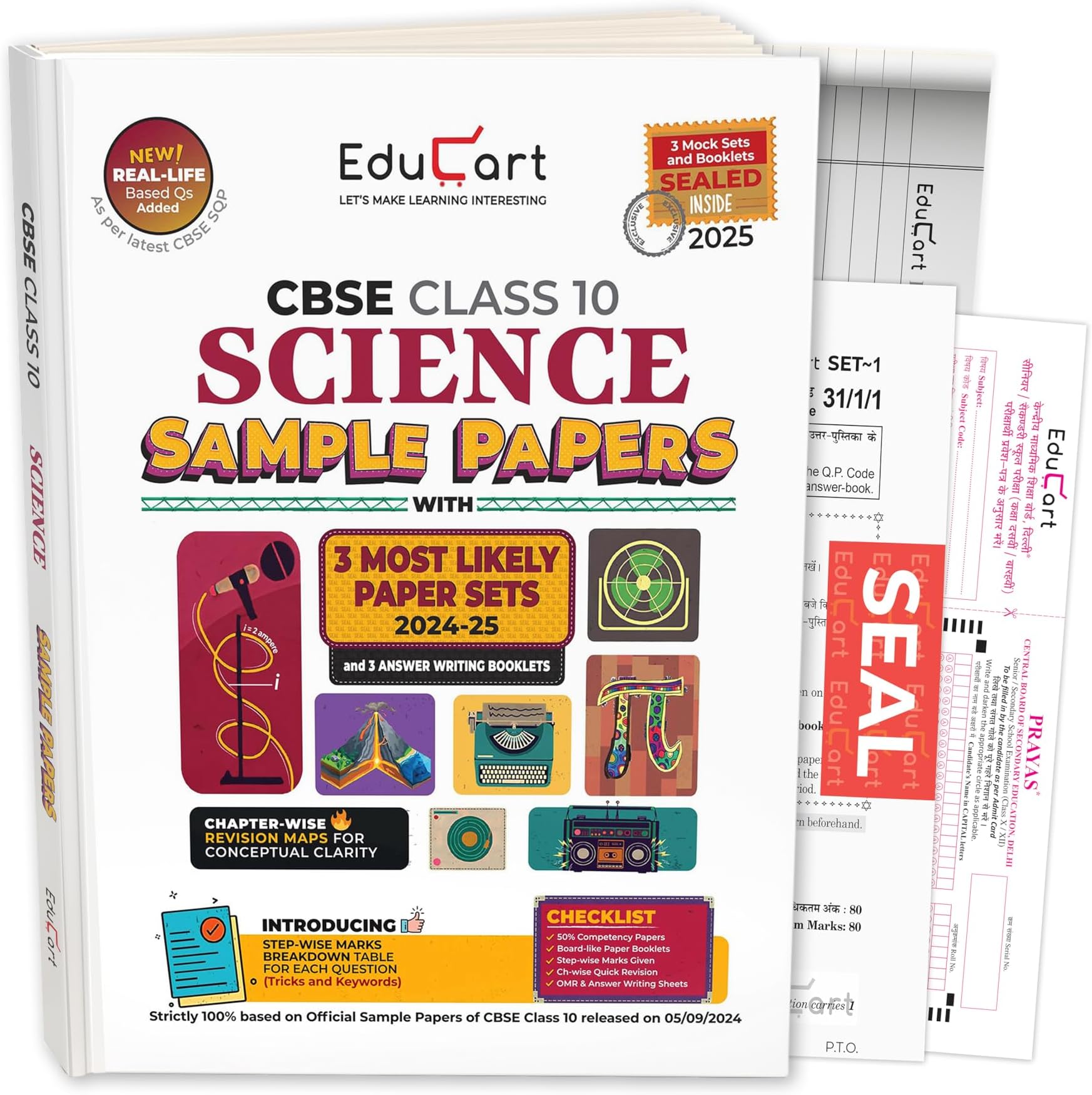 Educart CBSE Sample Question Papers Class 10 Science Book (For 2025 Exam)