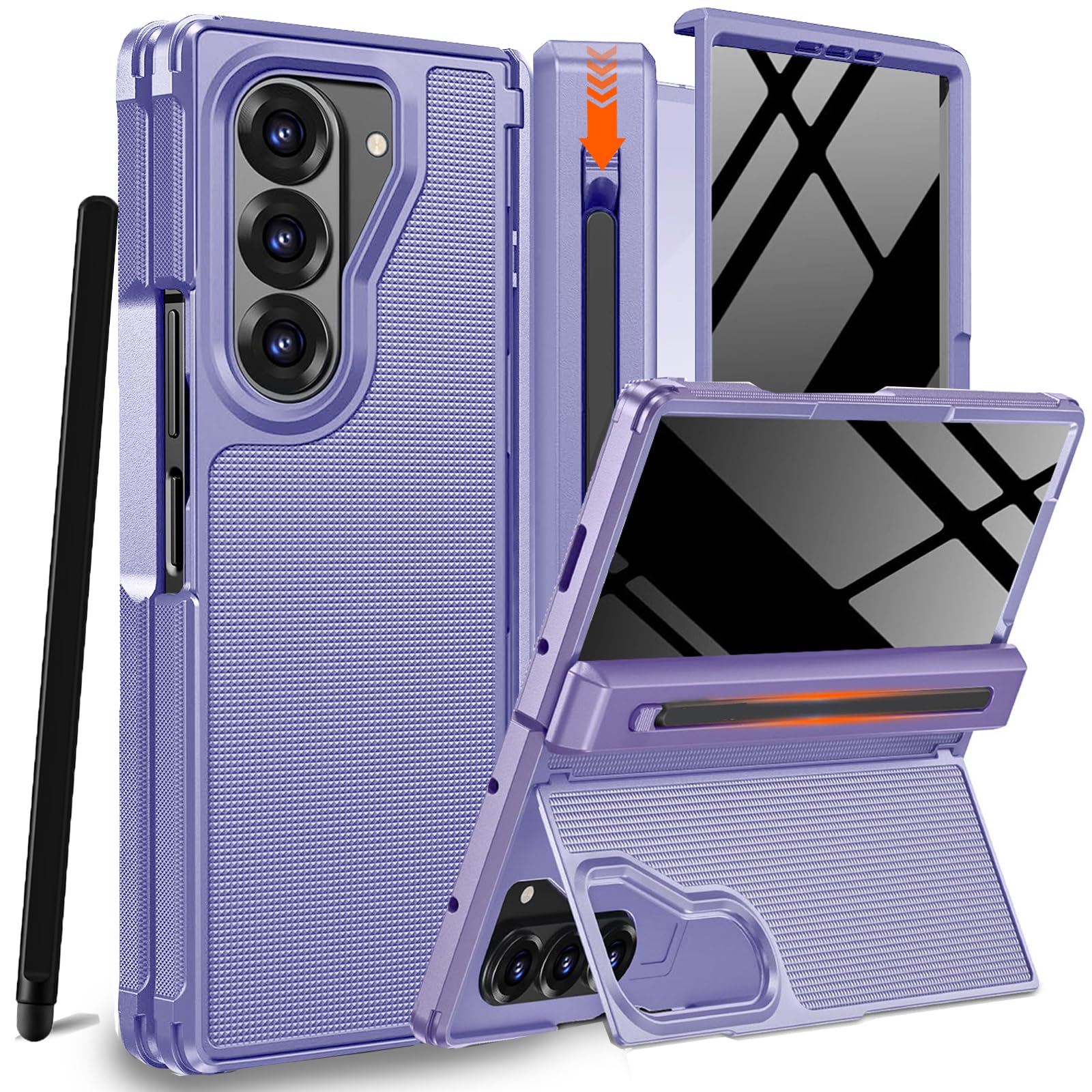 Funda Samsung Z Fold 5 NINKI con soporte para S Pen y protector privacidad 8