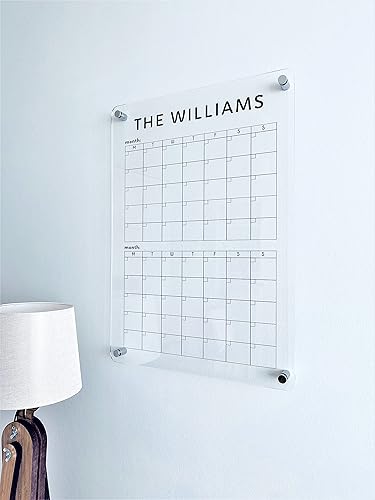 Miniatura 6 de Vertical Two Month Wall Calendar Personalized Planner - Personalized Calendar 2024, Family Calendar 2024 Calendar w Marker, Monthly and Weekly