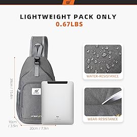 SKYSPER Sling Bag RFID Crossbody Sling Backpack Cross Body Shoulder Bag Travel Hiking Daypack for Women Men(Darkgrey)