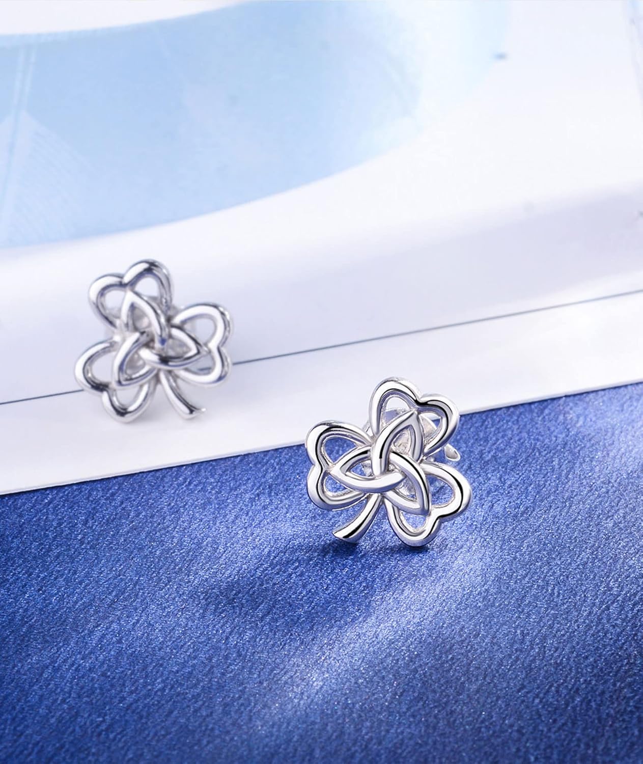 INFUSEU 925 Sterling Silver Celtic Knot Stud Earrings for Women Girls, Small Irish Jewelry 6-10 mm - Image 8
