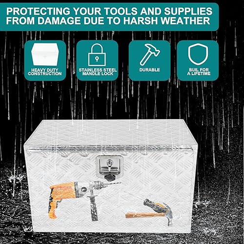 Miniatura 18 de 48 pulgadas de largo x 15 pulgadas de ancho x 15 pulgadas de alto, caja de herramientas para camioneta, caja de herramientas, almacenamiento