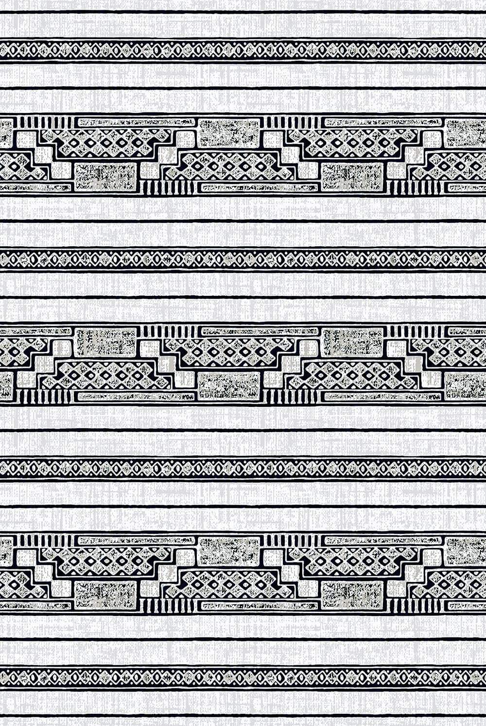 Area Rug 6x9 Washable Rug Dark Grey Stripes Vintage Traditional Floor Cover Foldable Thin Retro Accent Indoor Distressed Non Slip Carpet Floral Print Mat Bedroom Living Room Bathroom