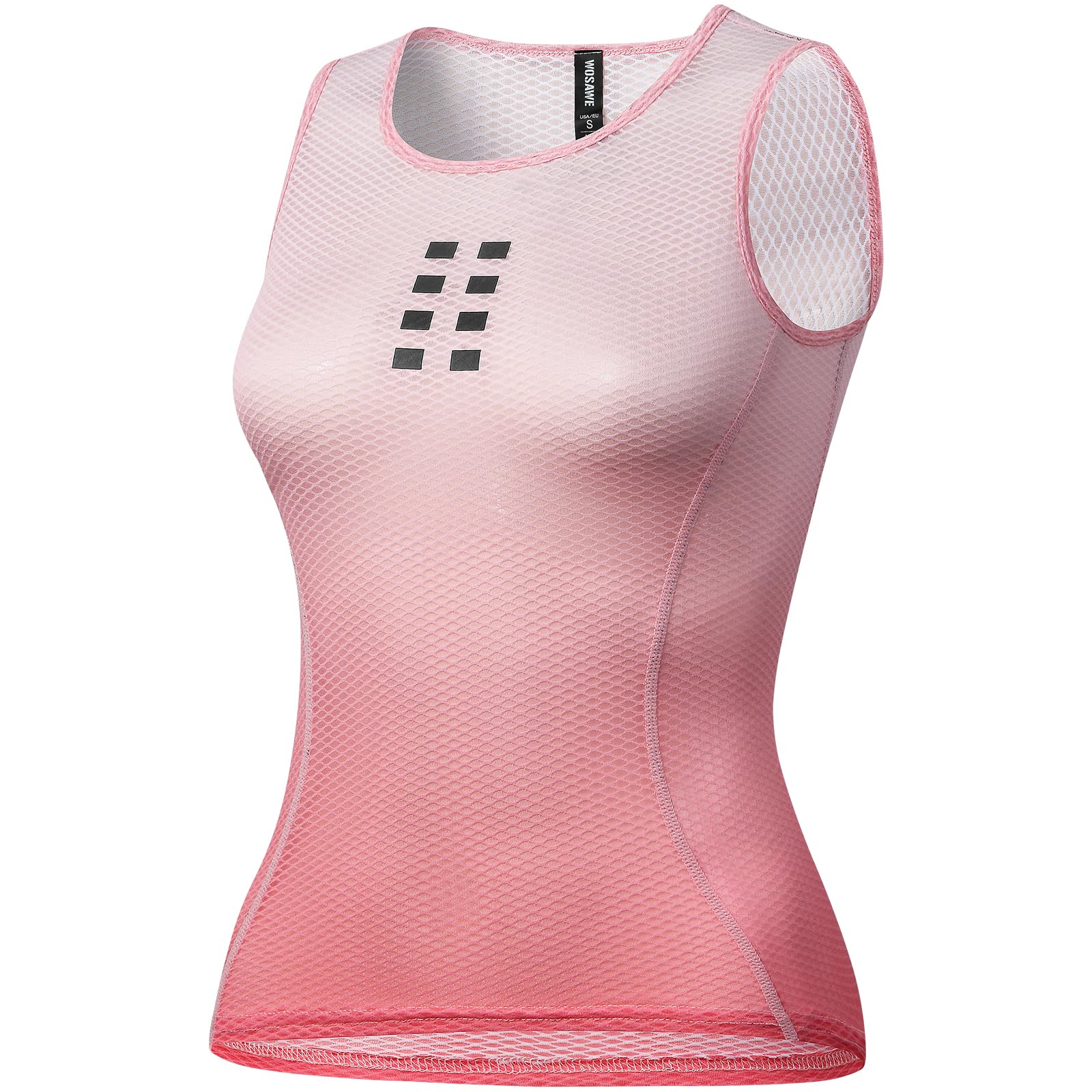 Women's Sports Compression Shirts Breathable Mesh Sleeveless Base Layer Cycling Vest for Running Surfing Training Hiking