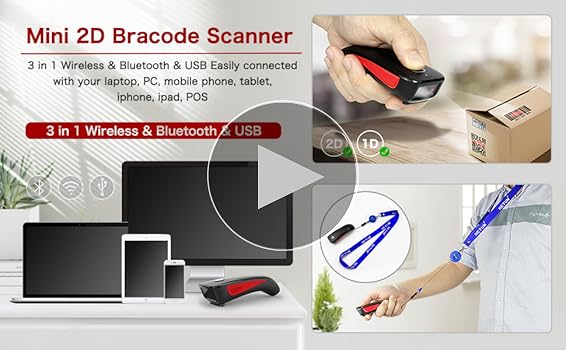 Amazon.com : NETUM Bluetooth Mini 2D Barcode Scanner, 3-in-1