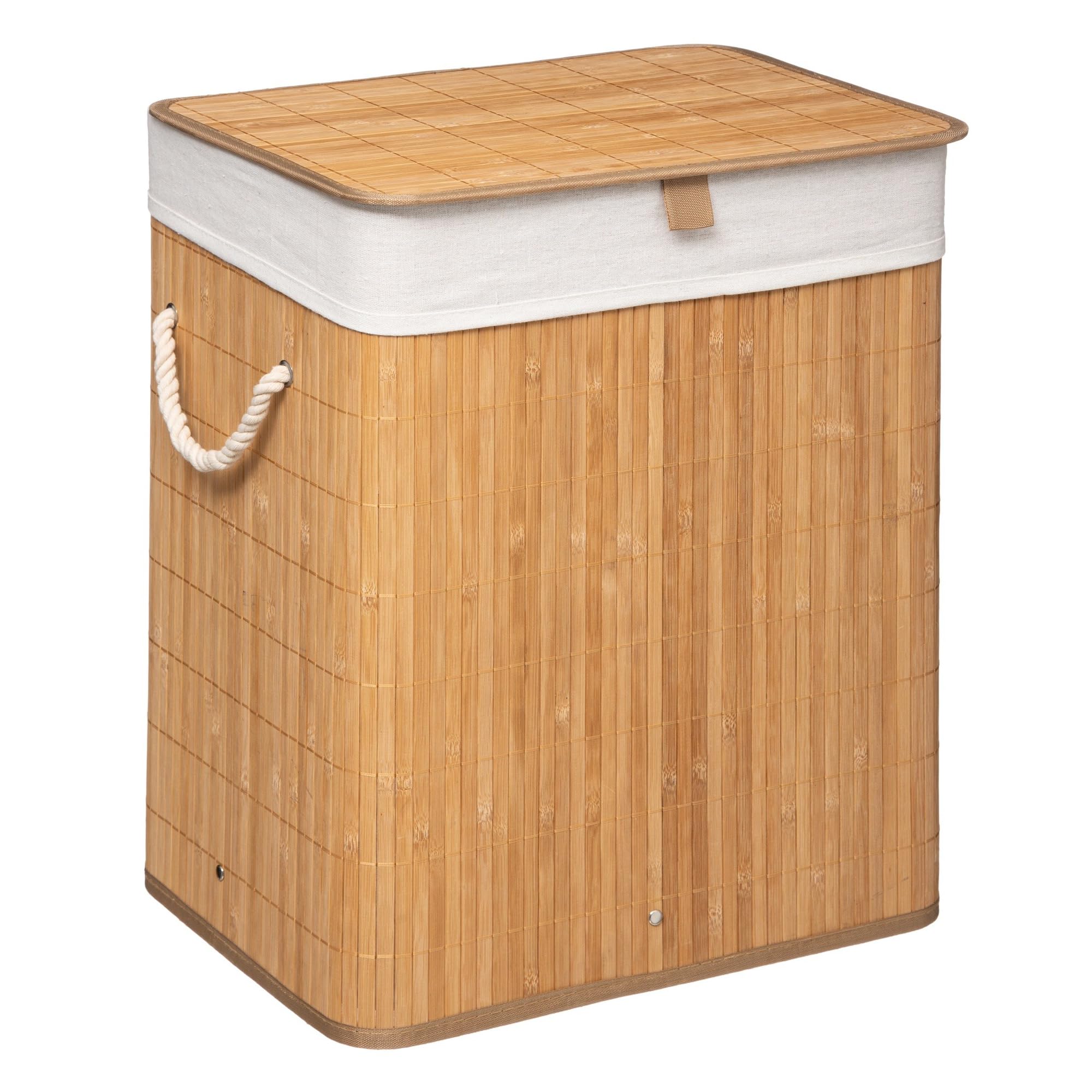 Well Home Mobiliario & Decoración Beige Well Home Natural Bamboo Laundry Basket