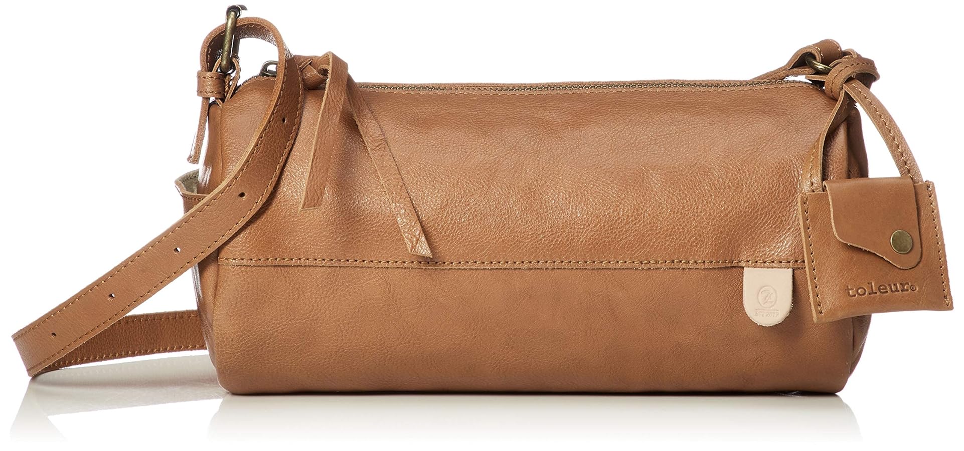 Amazon | [トーラ] ロールショルダー カウレザー キャメル  