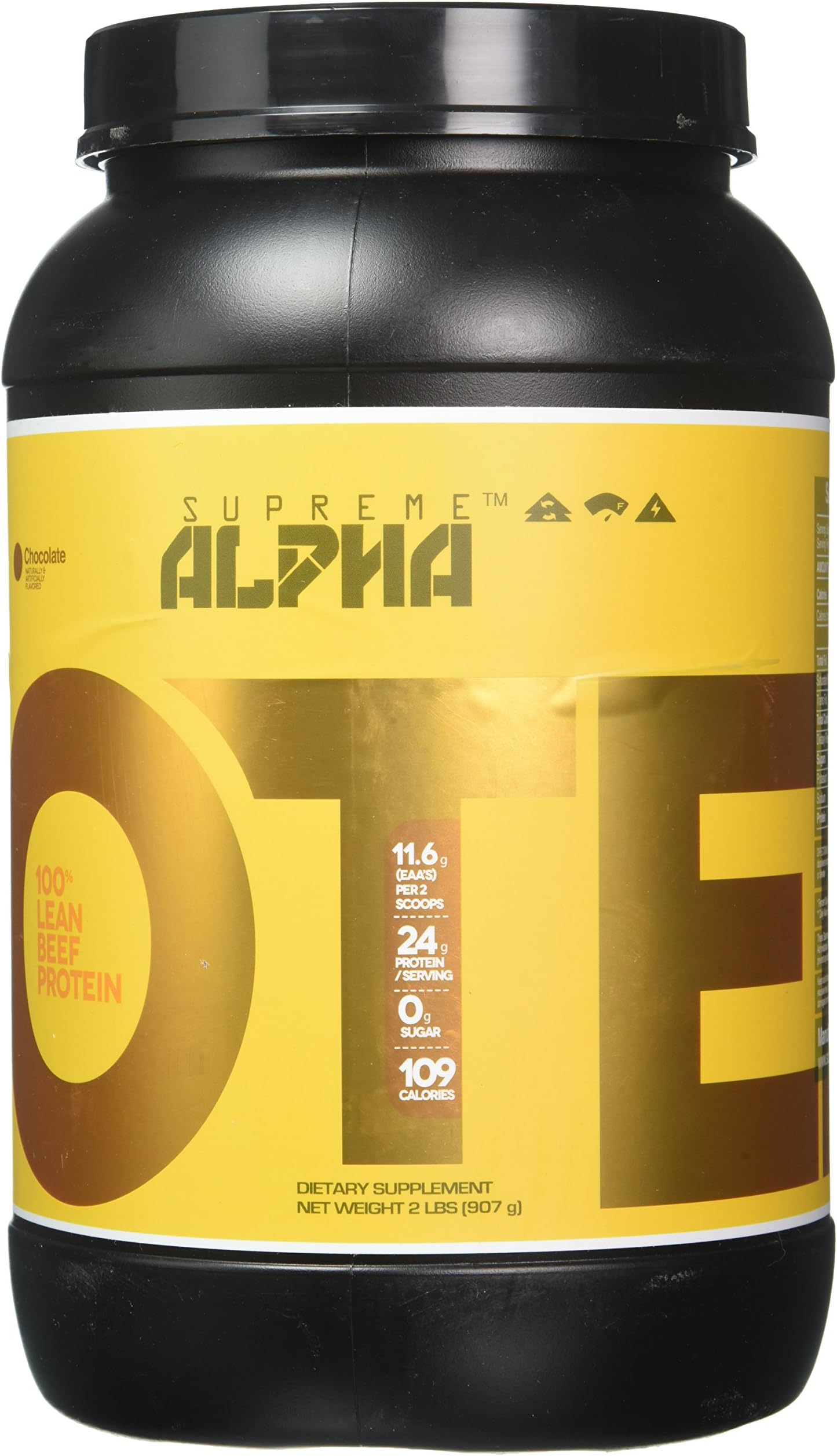 Supreme Alpha Beef Protein Powder With Rich Chocolate Flavor - 2 Pounds