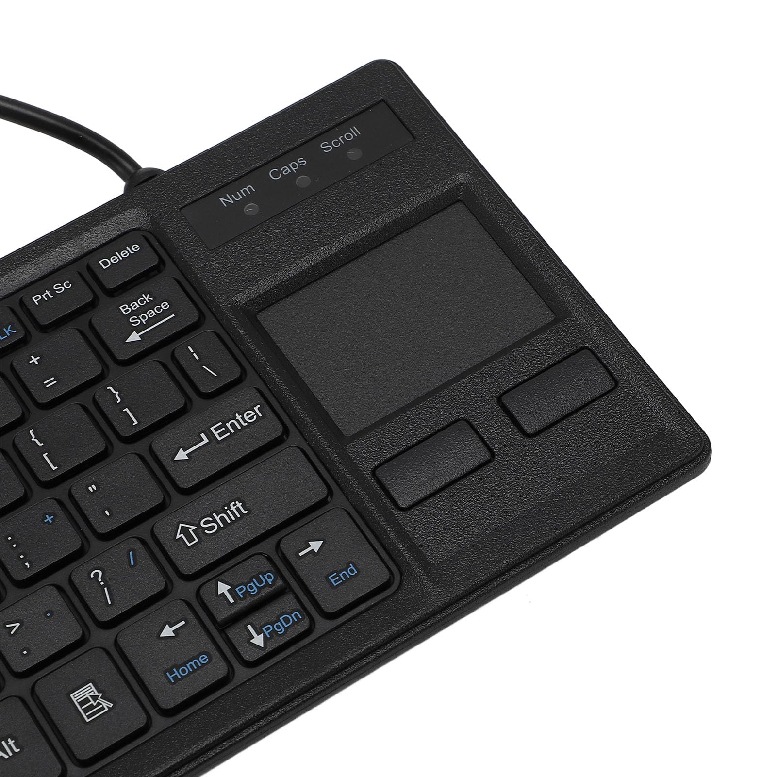 Bewinner Tastiera Meccanica USB Cablata, Tastiera Industriale con Touchpad e HUB USB, Resistente All'acqua IP68, Tastiera Ergonomica per PC Portatile