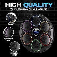 Vista 2 de Music Boxing Beatbox Trainer by Sporty Body, 9 Speeds & 9 Light Modes, Bluetooth Sync, Auto Counting, and Durable ABS Body for Home Workouts