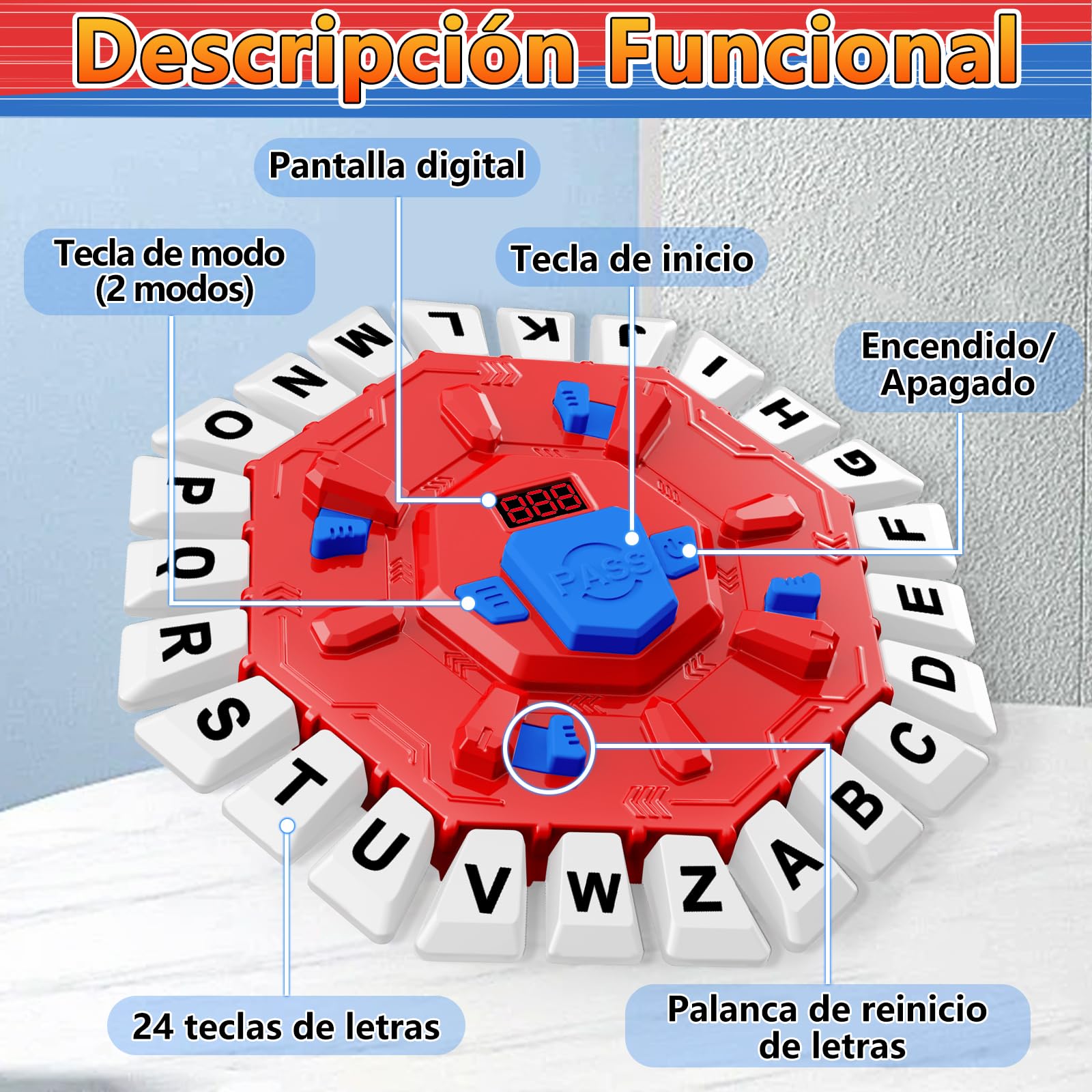 Resflycheng Juego de Mesa en Español con Pantalla Digital y 2 Modos de Juego, 35 Tarjetas Doble Cara, Ideal para Fiestas y Aprendizaje Interactivo, Juegos de Mesa para Niños y Adultos