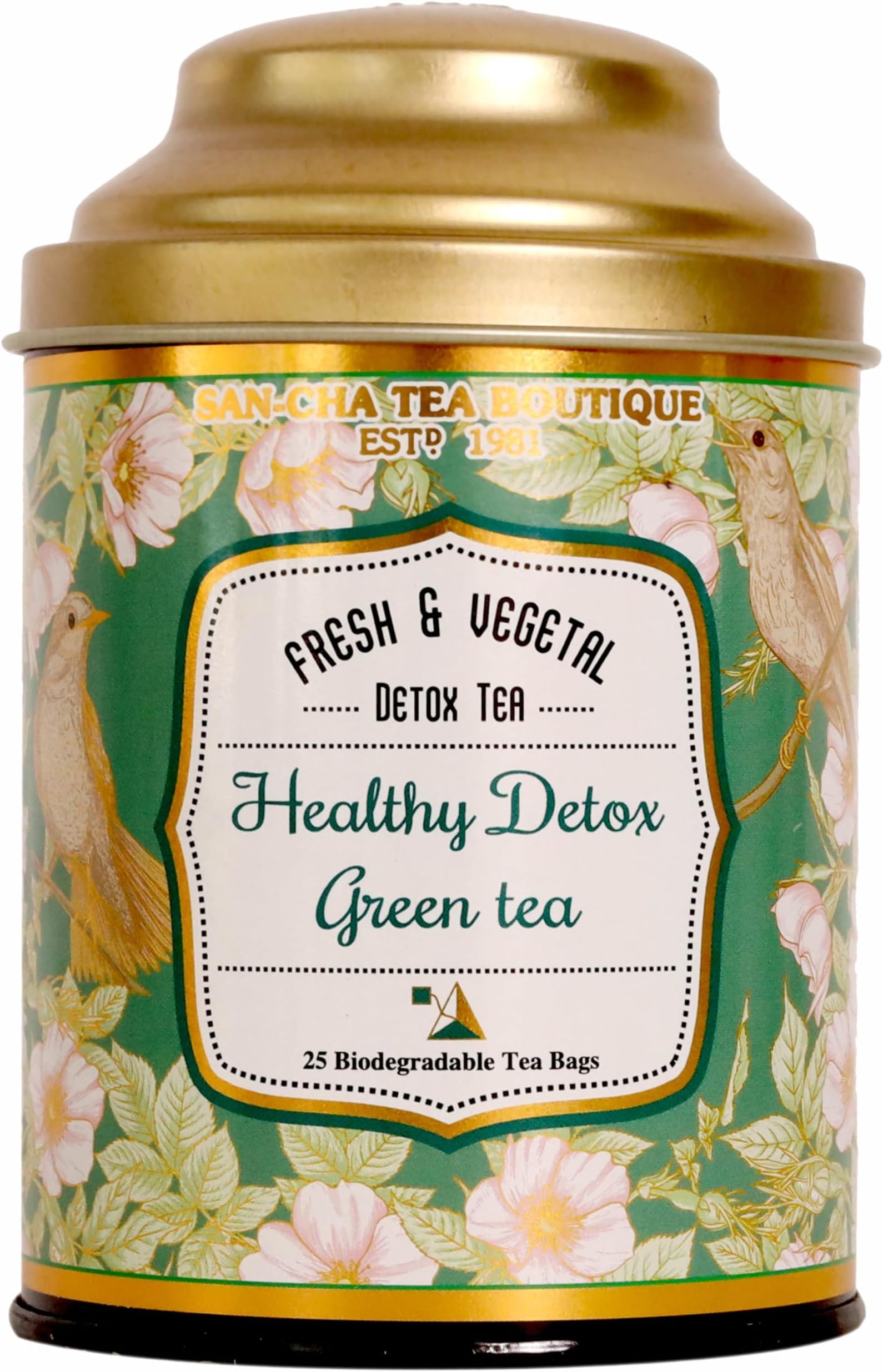 Sancha Green Tea | 25 Pyramid Bags | Natural & Pure Green Tea Leaves | Fresh Aroma | Antioxidant-Rich