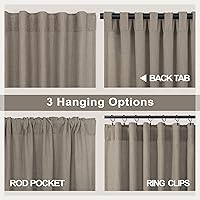 Vista 87 de Orange Linen Curtains 72 Inch Length for Living Room 2 Panels Set Back Tab Loop Pocket Semi Sheer Copper Brown Burnt Orange Curtains for Bedroom
