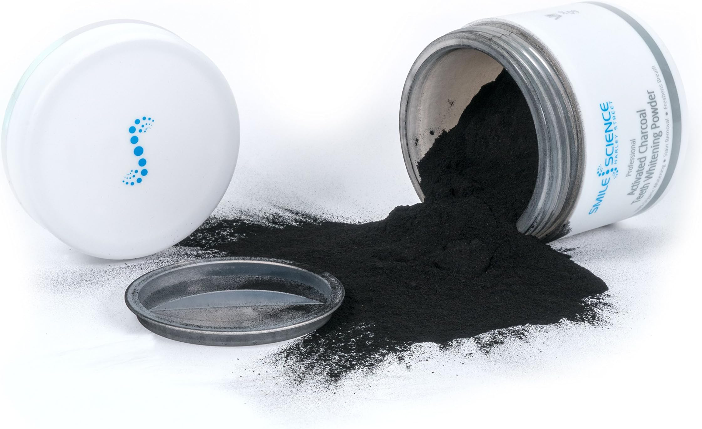 Smile Science Harley Street - Professional Activated Charcoal Teeth Whitening Powder - 100% Natural, Organic and Vegan - for Sensitive Teeth - Instant Teeth Stain Removal - Clinically Proven