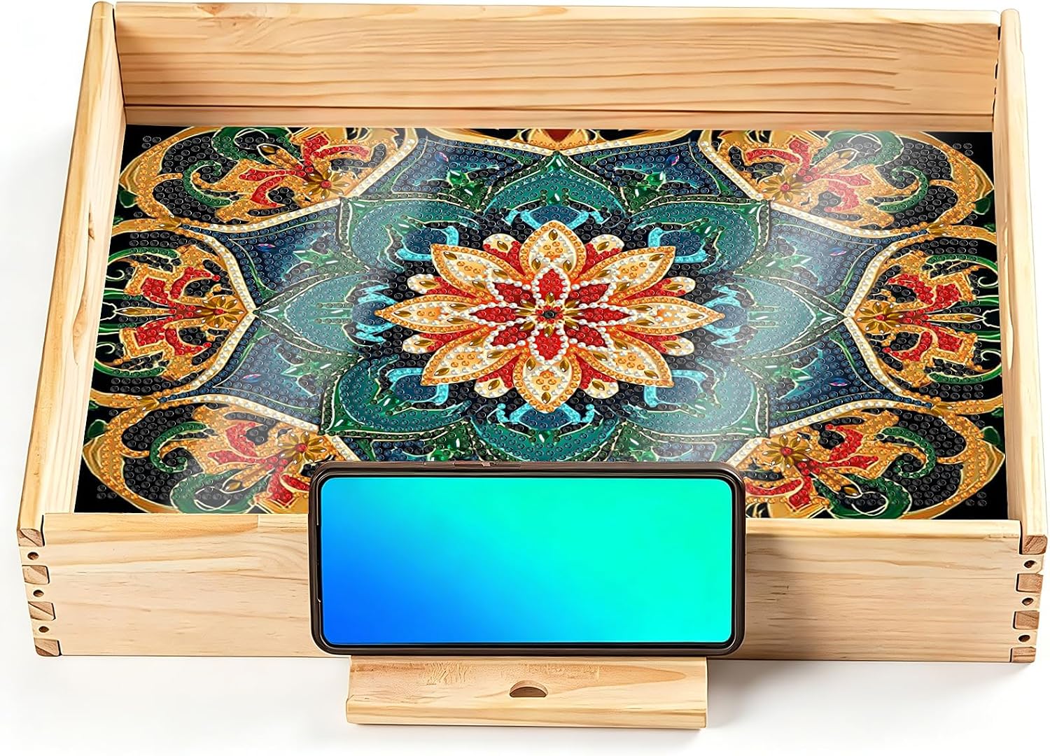 DOTSOS Diamond Painting Kits for Adults Wooden Serving Trays with Handles