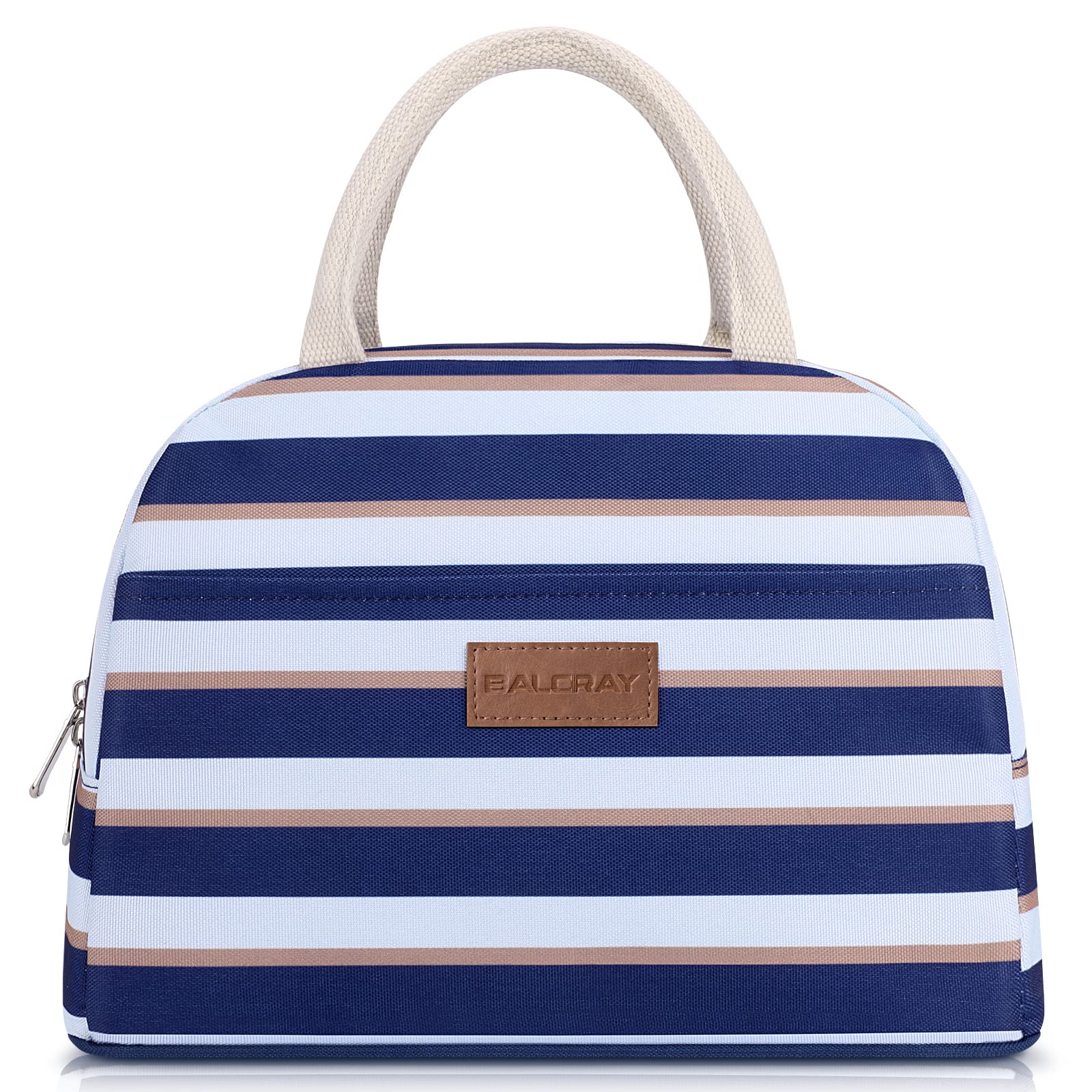 Blue and white striped lunch bag Clearance