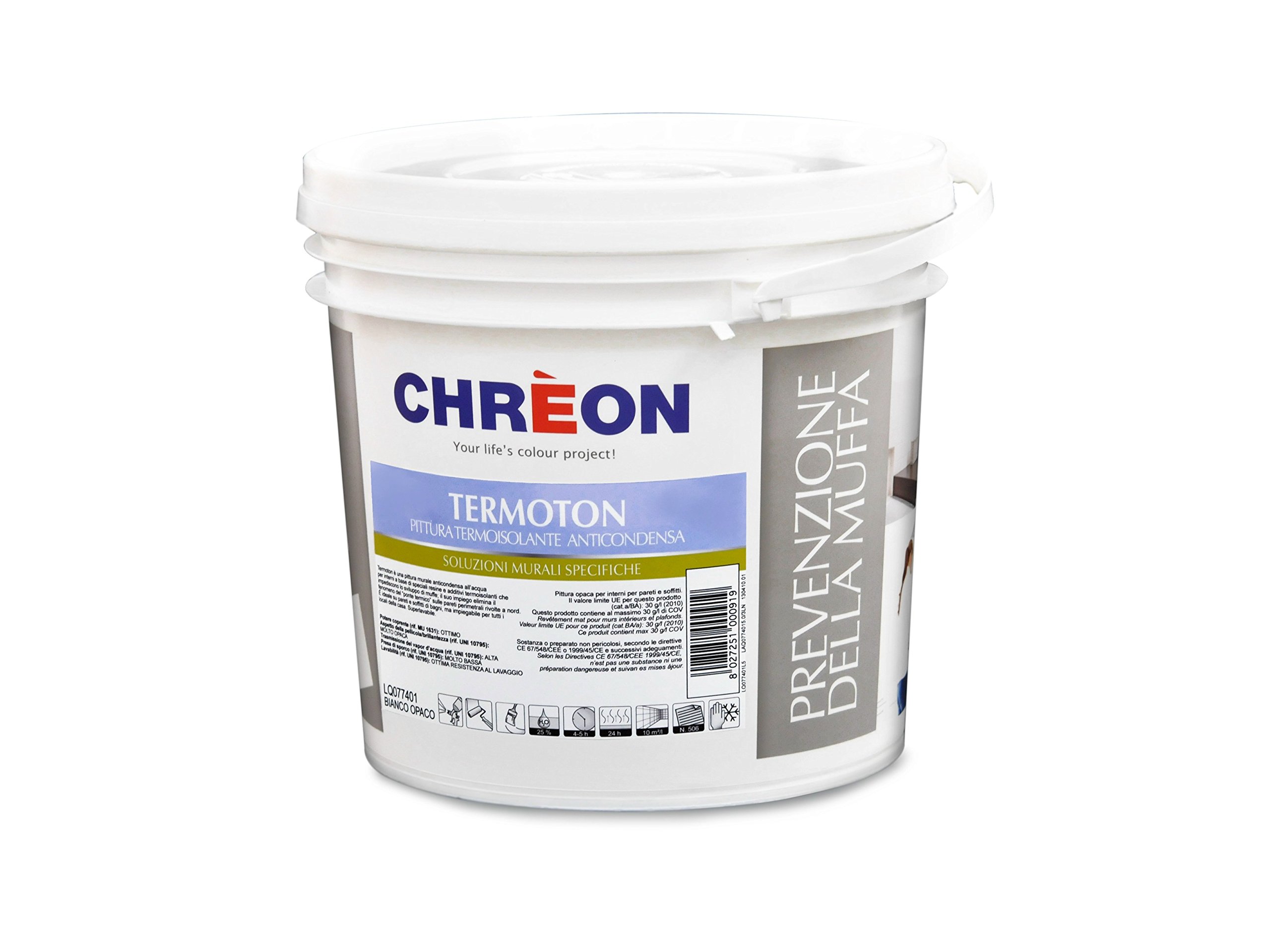 LECHLER - CHREON - TERMOTON 5 Lt. BIANCO PITTURA ANTIMUFFA TERMICA ANTICONDENSA
