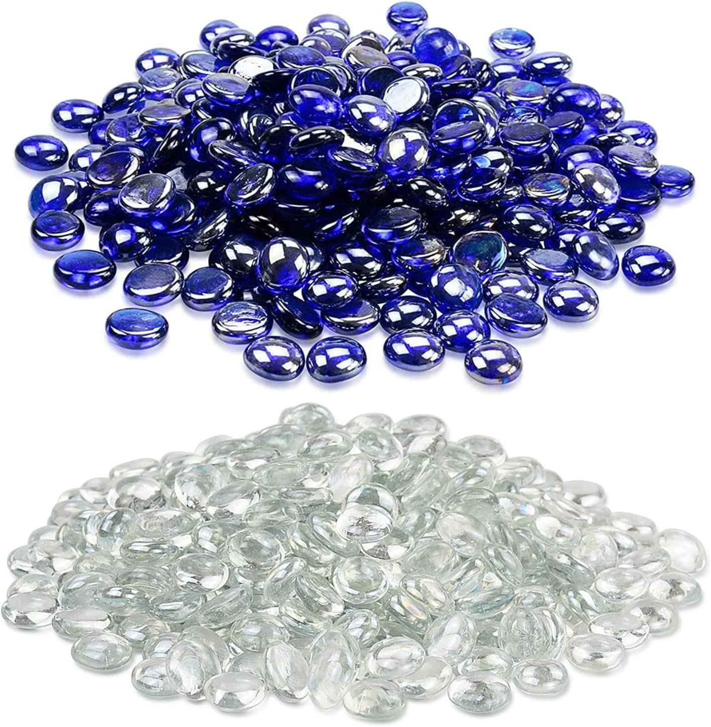 GRISUN Ultra Clear and Cobalt Blue Fire Pit Glass