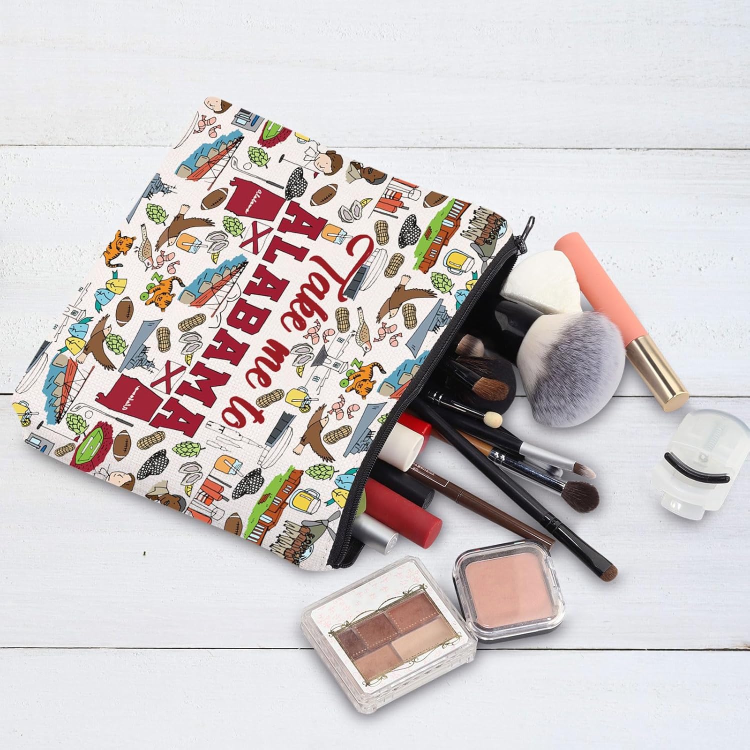 G2TUP Alabama State Travel Cosmetic Bag Alabama Landmarks Souvenirs Gift Take Me To Alabama Zipper Pouch Bag Alabama Merch (Alabama) - Image 4