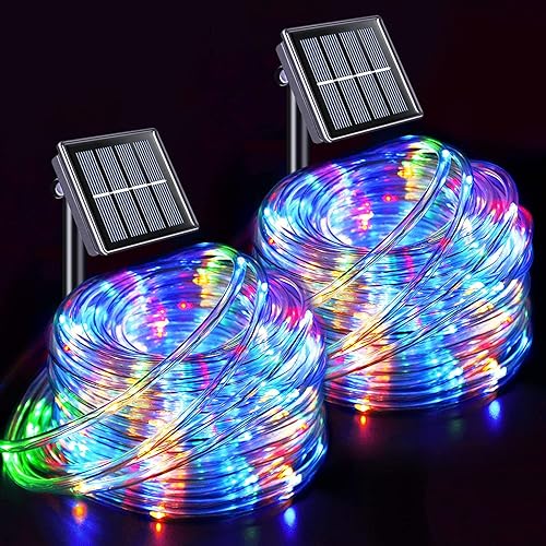 Miniatura 243 de JMEXSUSS Tira de luces de Navidad multicolor de 163 pies con 500 luces LED para exteriores, resistente al agua, alambre transparente, luces Varios