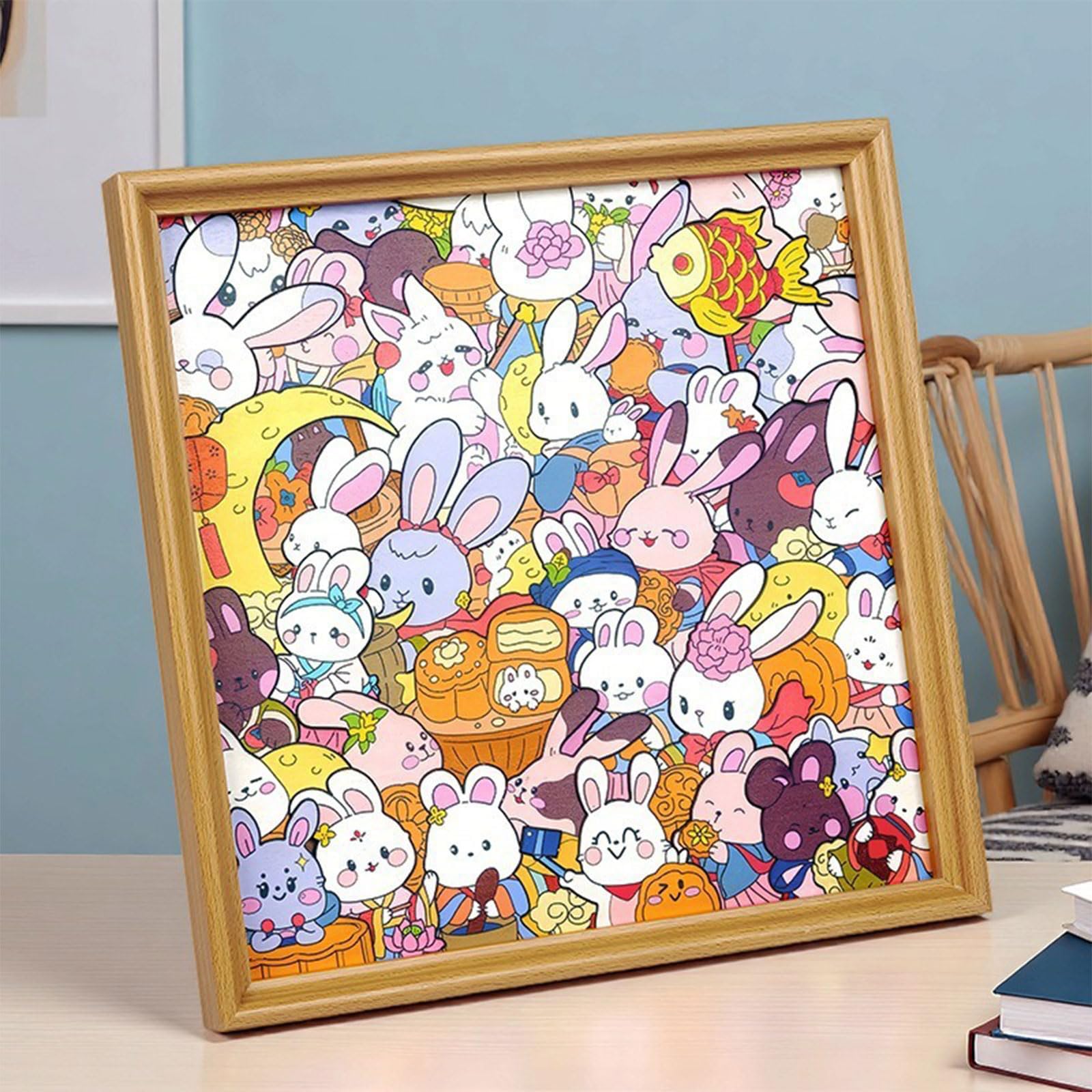 Juego Educativo de Rompecabezas de Pintura con Recortes de Animales, rebanadas de Animales de Madera para niños pequeños, Pintura y decoración del hogar, Rompecabezas de Madera