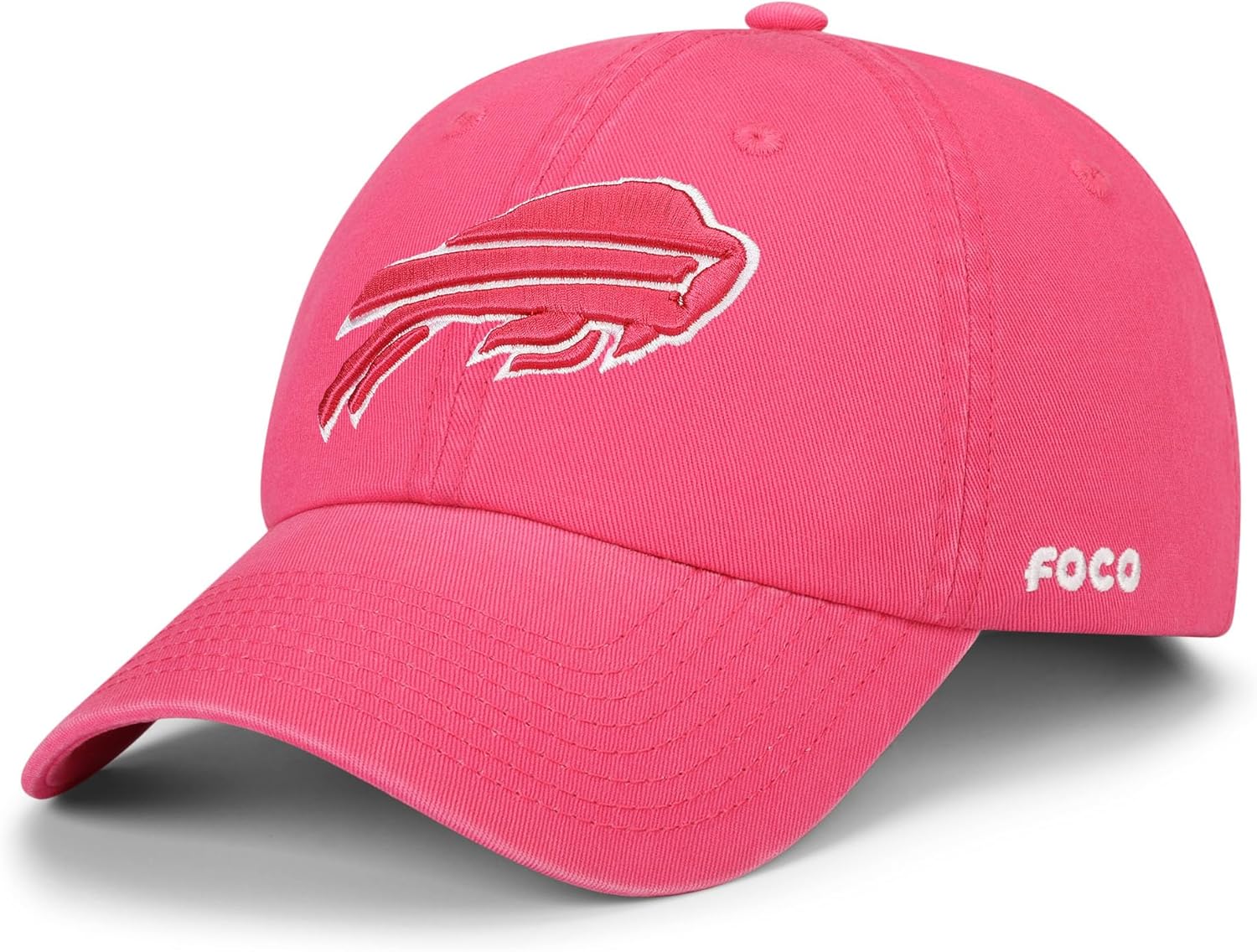 FOCO NFL Mens NFL Team Logo Magenta & White Casual Hat Caps