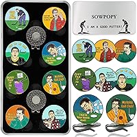 Vista 1 de Funny Golf Ball Marker Golf Gifts for Men, Magnetic Ball Markers Golf Hat Clip Cool Golf Accessories for Golfers, (8 Markers & 2 Hat Clips)