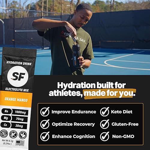 Miniatura 3 de Sota Fuel Performance Hydration  Mezcla de bebida en polvo con electrolitos  30 unidades  Mango naranja  Cero azúcar