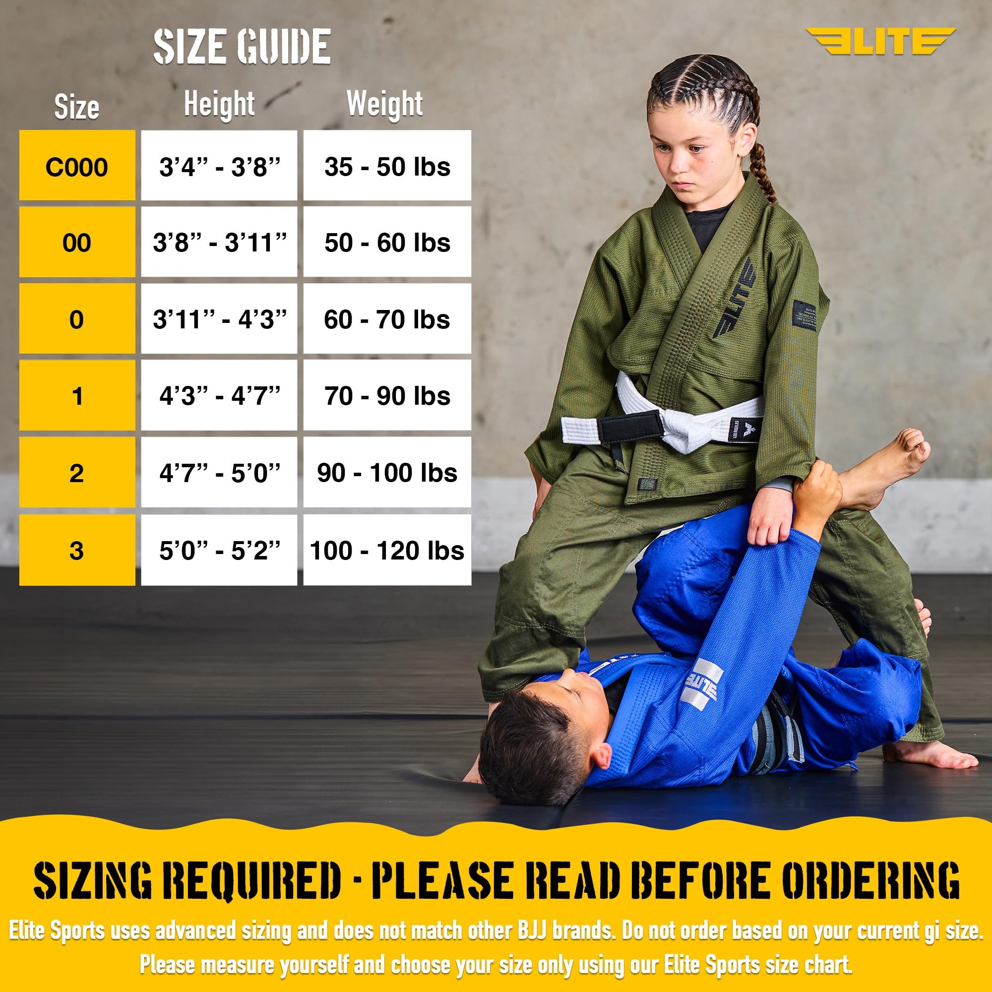 Elite Sports Unisex Et2500-kids Kinder Bjj Gi
