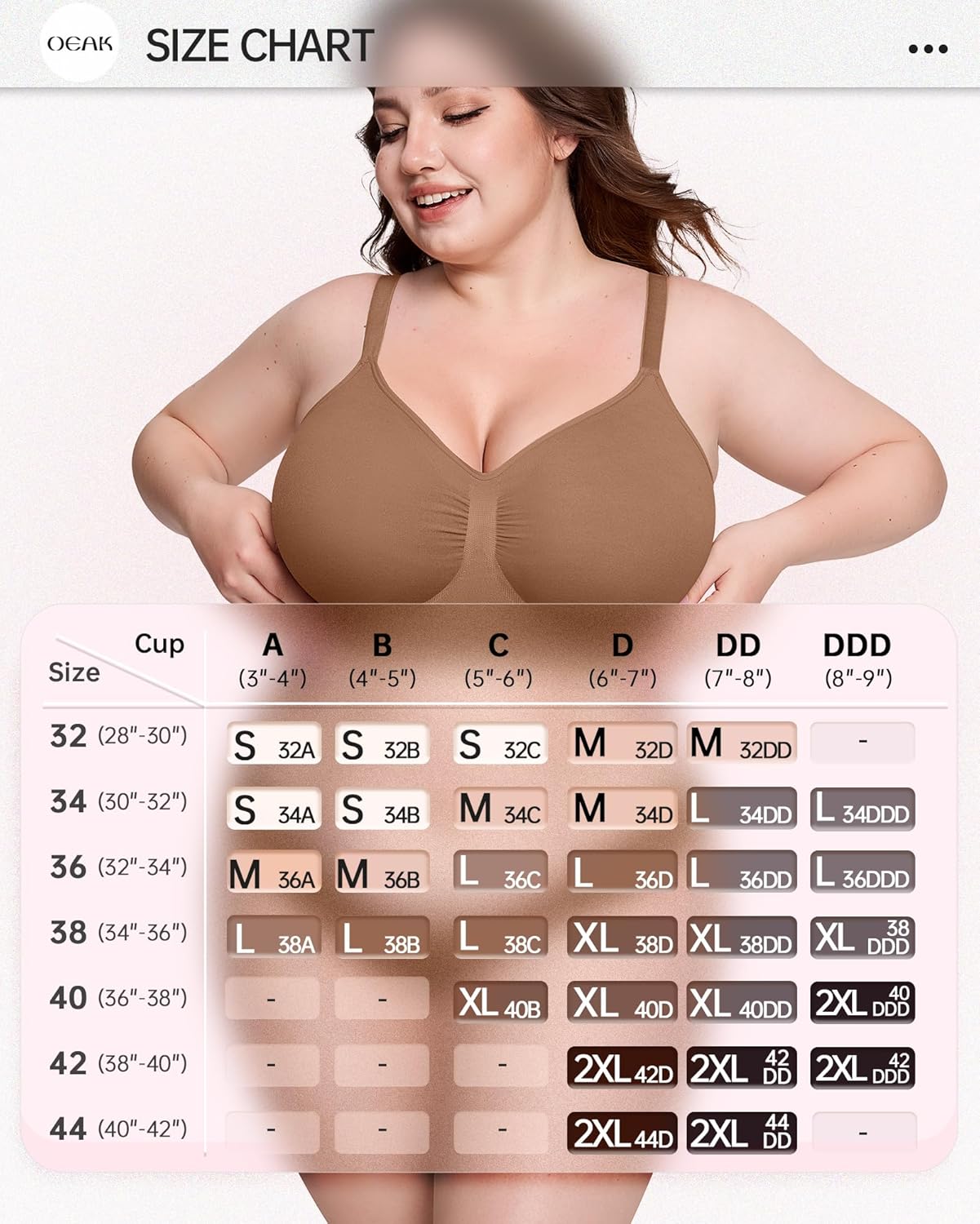 OEAK Bralettes for Women No Padding Comfortable Wireless Bras Seamless Bralette No Underwire Bra Cute Everyday Tshirt Bras - Image 6