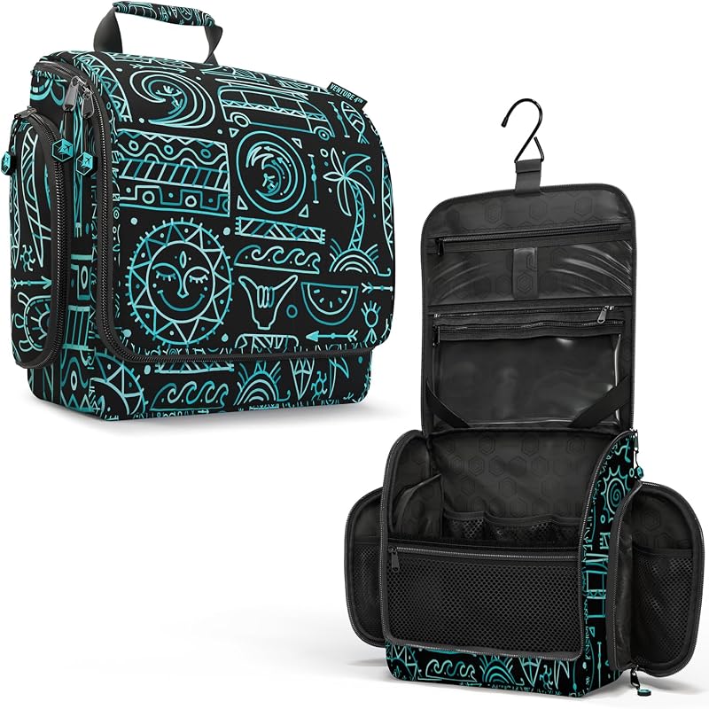VENTURE 4TH Necessaire de viagem suspensa com 17 compartimentos, Surfing Vibes